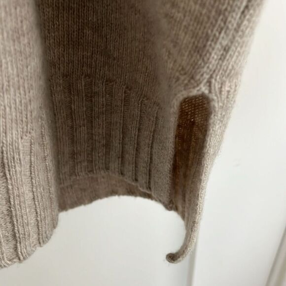 MaxMara Weekend Virgin Wool Knit beige oversized short sleeve Sweater size S - Picture 8 of 12